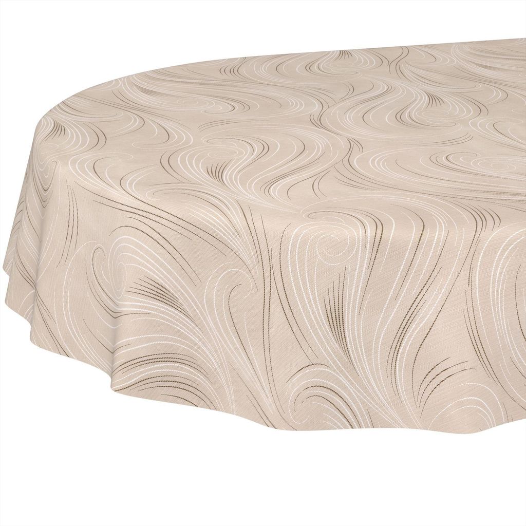 Wachstuch Tischdecke abwaschbar 140 x 240 cm oval