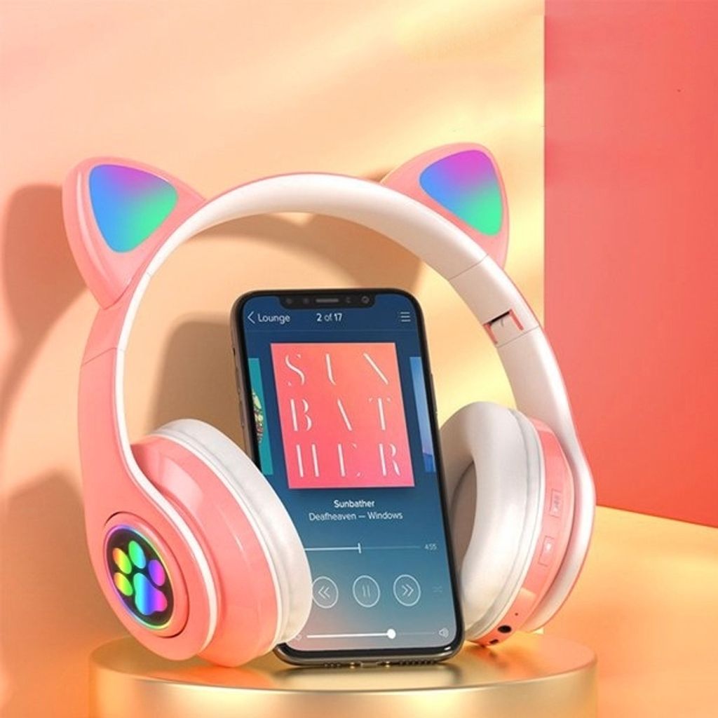 Bezdrôtové Slúchadlá Mačacie Uši Svietiace Rgb Bluetooth Obrázok produktu 5