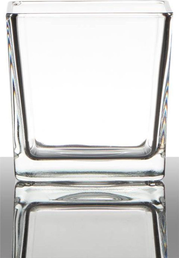 INNA-Glas Teelichtglas Kim, Würfel - Viereckig, klar, Produktbild 
