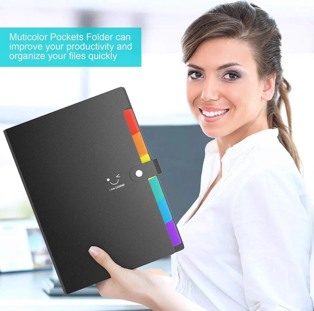 ABC Life Porte-documents A4 extensible 10 pièces à 7 compartiments - 2