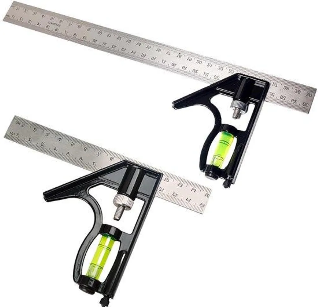 Set d'équerres de menuisier pour mesures précises et traçage d'onglets