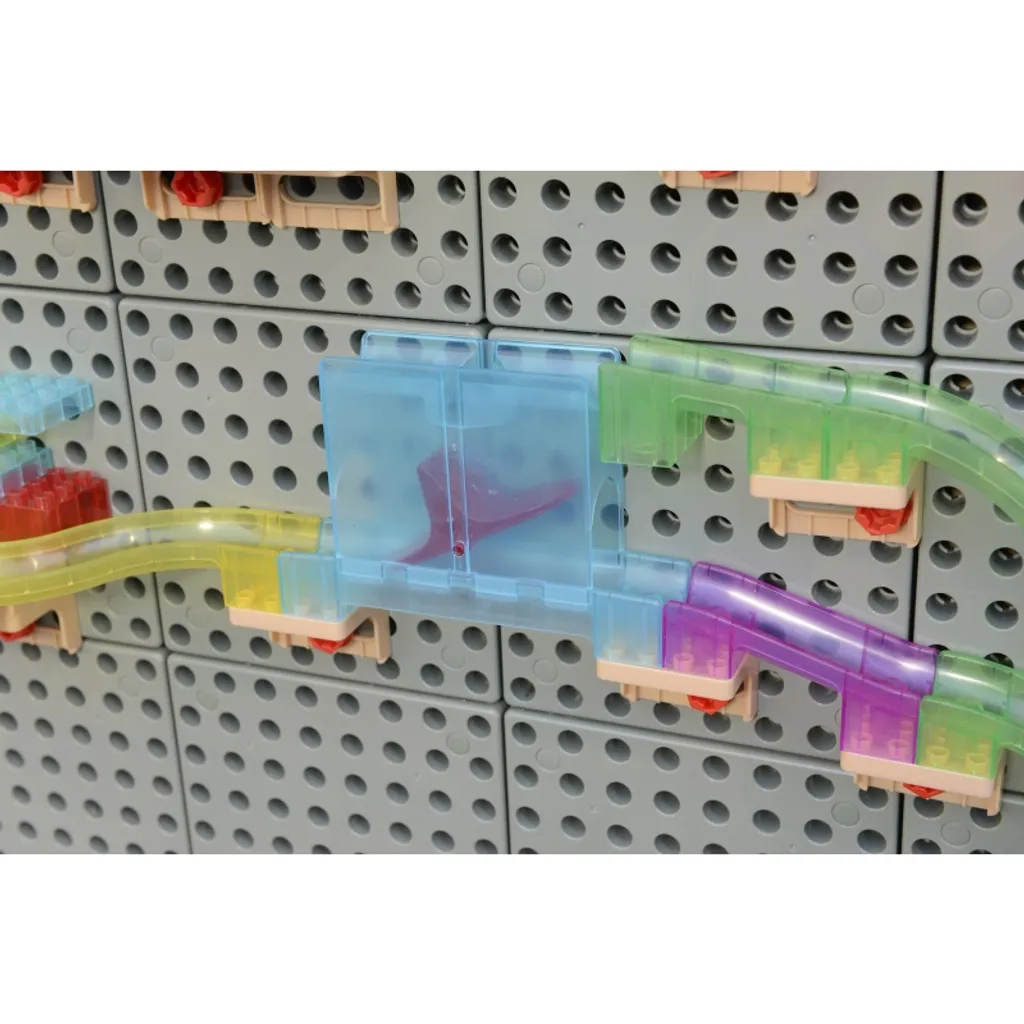 Jeu de Construction Circuit à Billes STEM pour Planche Murale 120 pcs