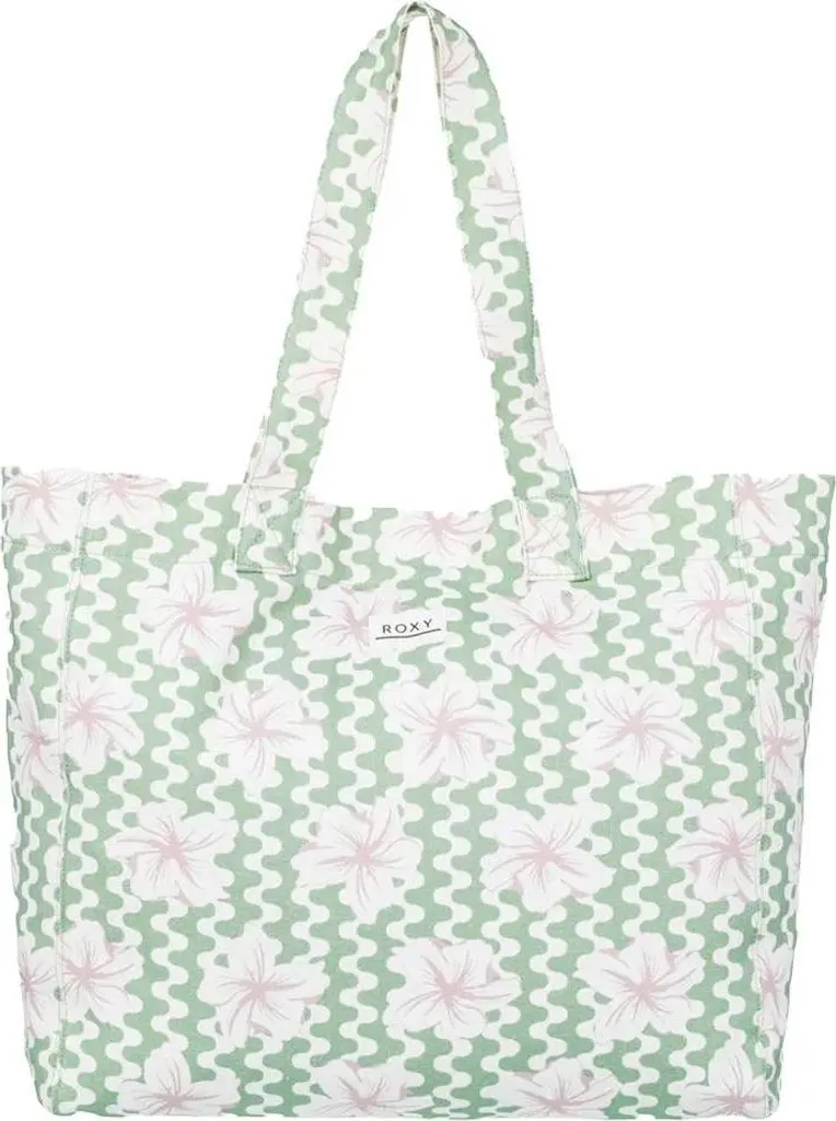 Sac de plage Roxy vert imprimé Anti Bad Vibes parfait pour l'été