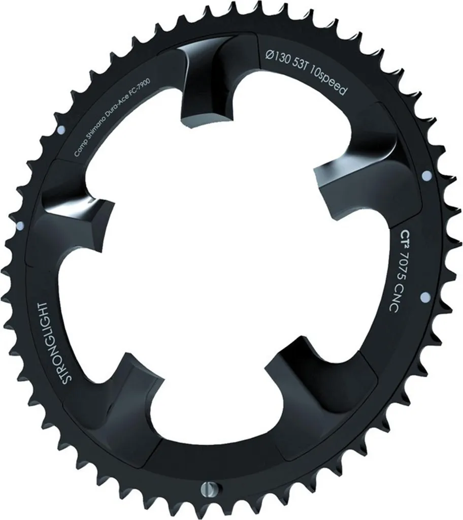 Plateau de Vélo de Route Stronglight Dura-Ace 130mm 50T Noir CT2 10V