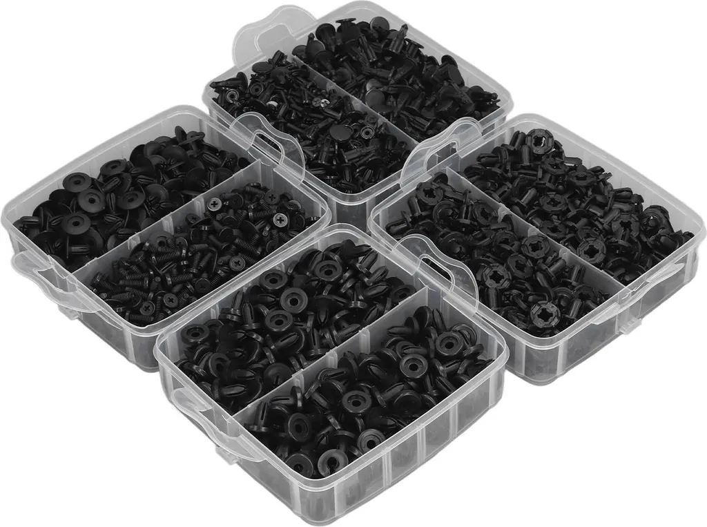 Fixez vos pare-chocs desserrés avec 900 clips de fixation ABS multi-tailles - 9
