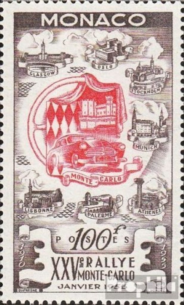 Briefmarken Monaco 1955 Mi 496 (kompl.Ausg.) postfrisch Produktbild 