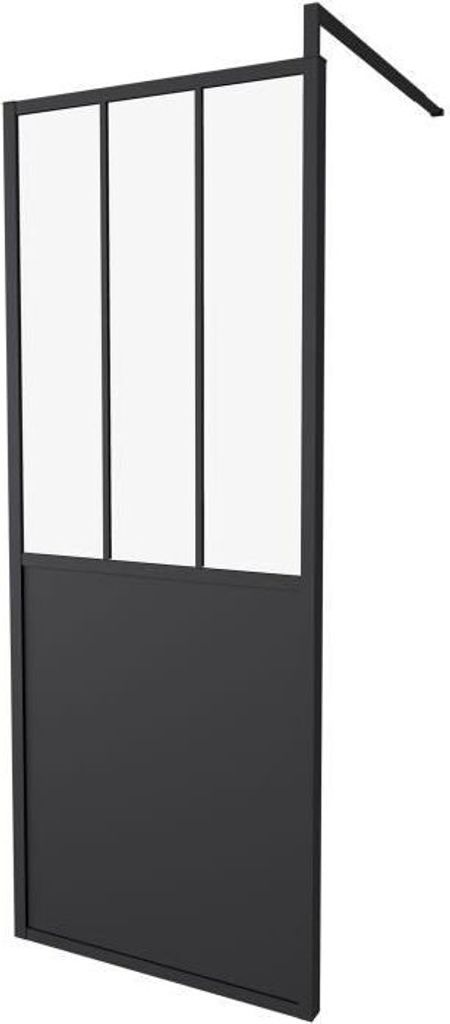Festwand 80X200 Industrieller Stil Schwarz