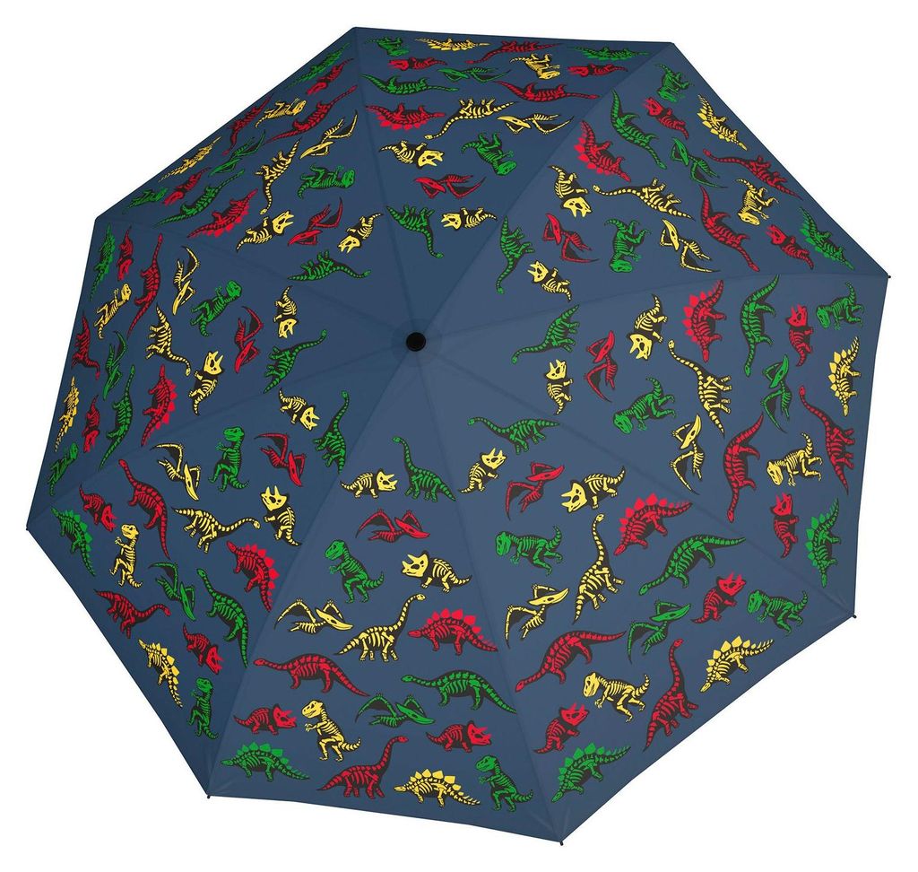 doppler Stockregenschirm Regenschirm Kids Maxi Umbrella Dinosaur dunkelblau