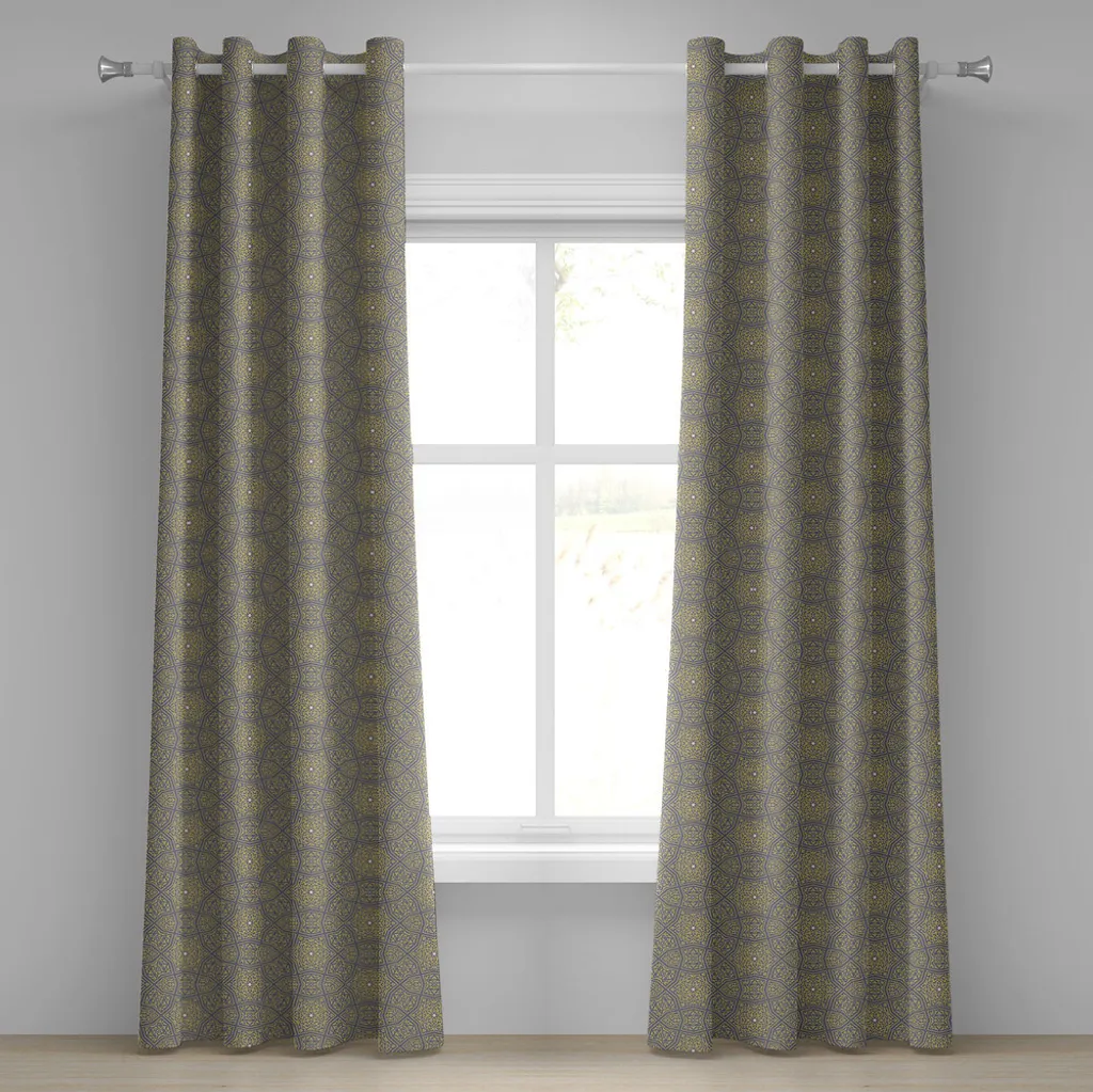 Rideau anti-regards motif floral violet pour fenêtres 280x245 cm