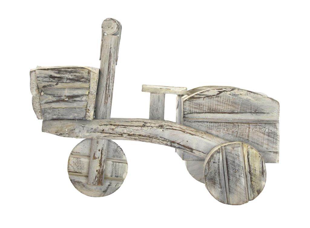 DARO DEKO Holz Pflanz-Rad Mit 2 Pflanzkästen – Rustikale Gartendeko & Pflanzregal Aus Holz