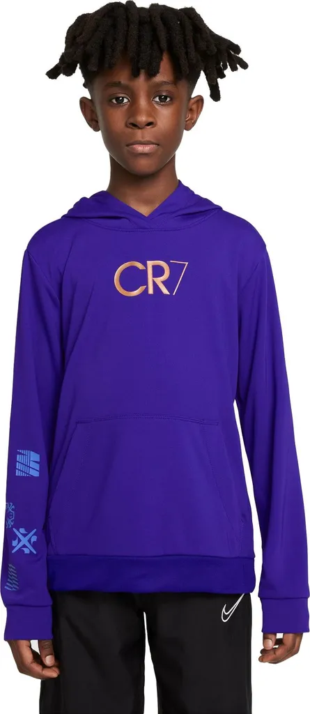 Sweat à Capuche Nike CR7 en Tissu Respirant Bleu pour Enfant M