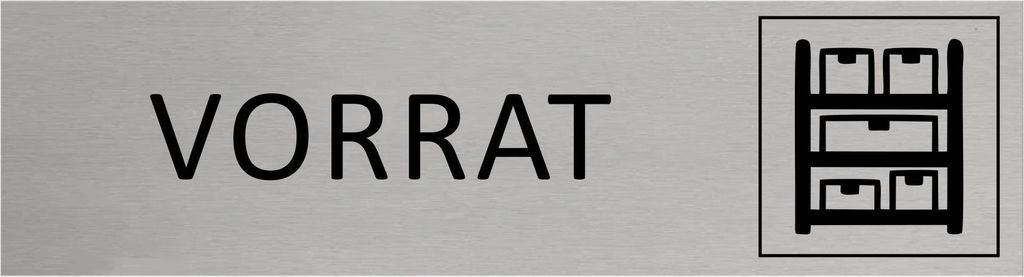 CombiCraft Aluminium Türschild Vorrat 165x45mm mit 3M-Tape zur Befestigung, einfache Kennzeichnung von Räumen und Bereichen