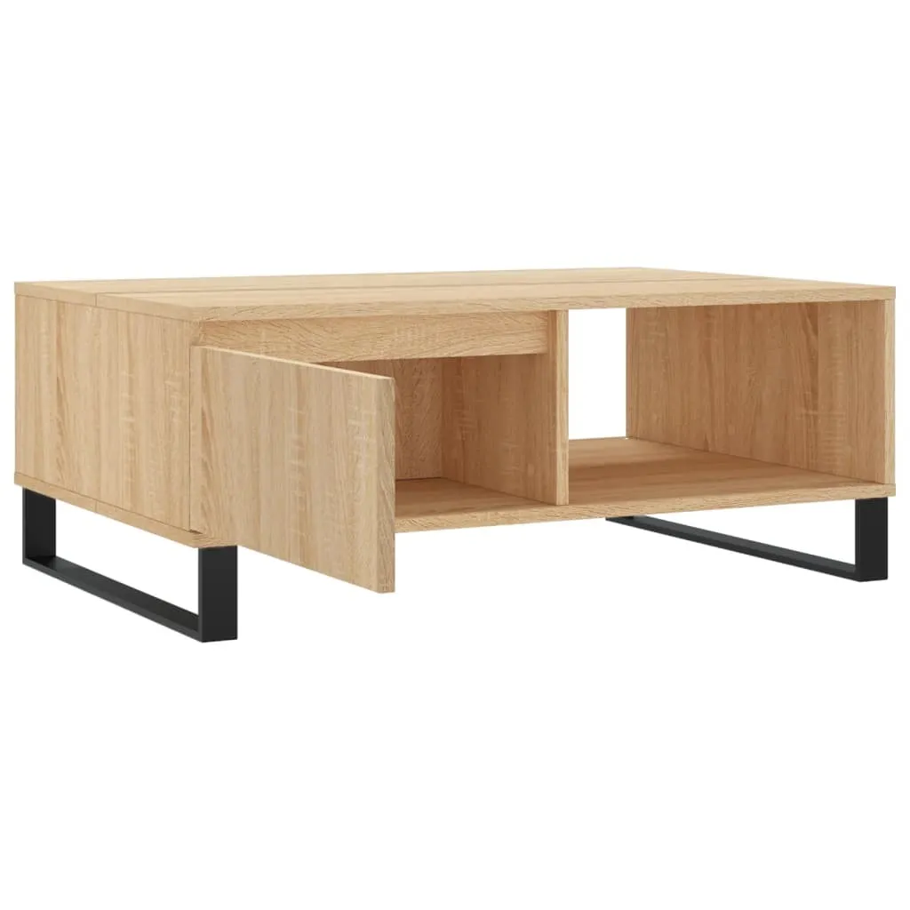 Tavolino Basso Soggiorno 90x60 Rovere Sonoma - Facile da Pulire