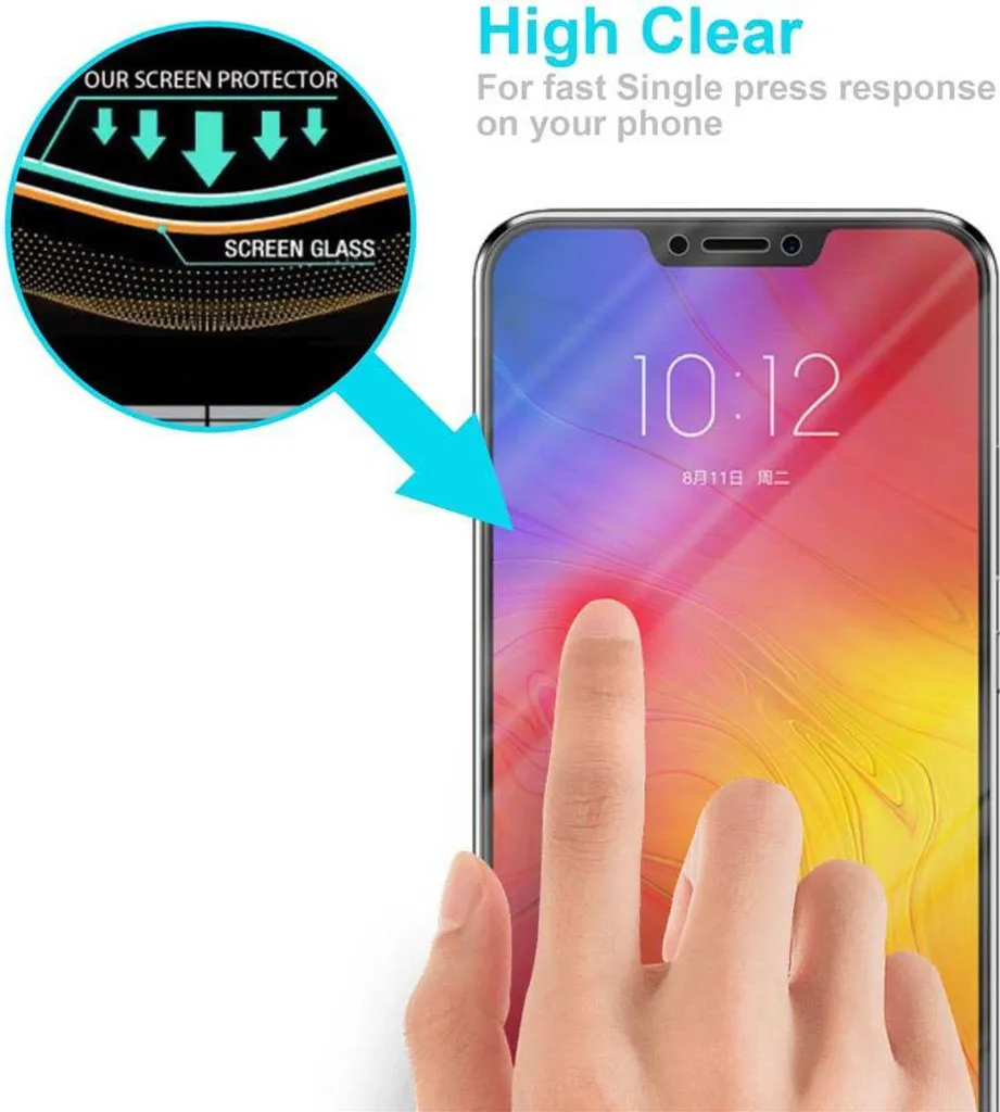 Dipos Proteggi Schermo Privacy 4 Lati Per Lenovo Z5 - Pellicola Antispia Made In Germany