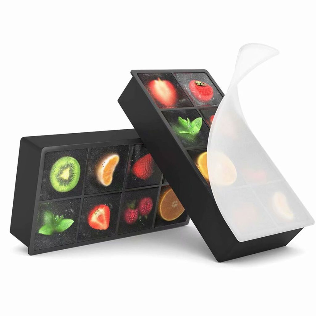 Eiswürfelformen Silikon mit Deckel XXL Eiswürfel Form Produktbild 4