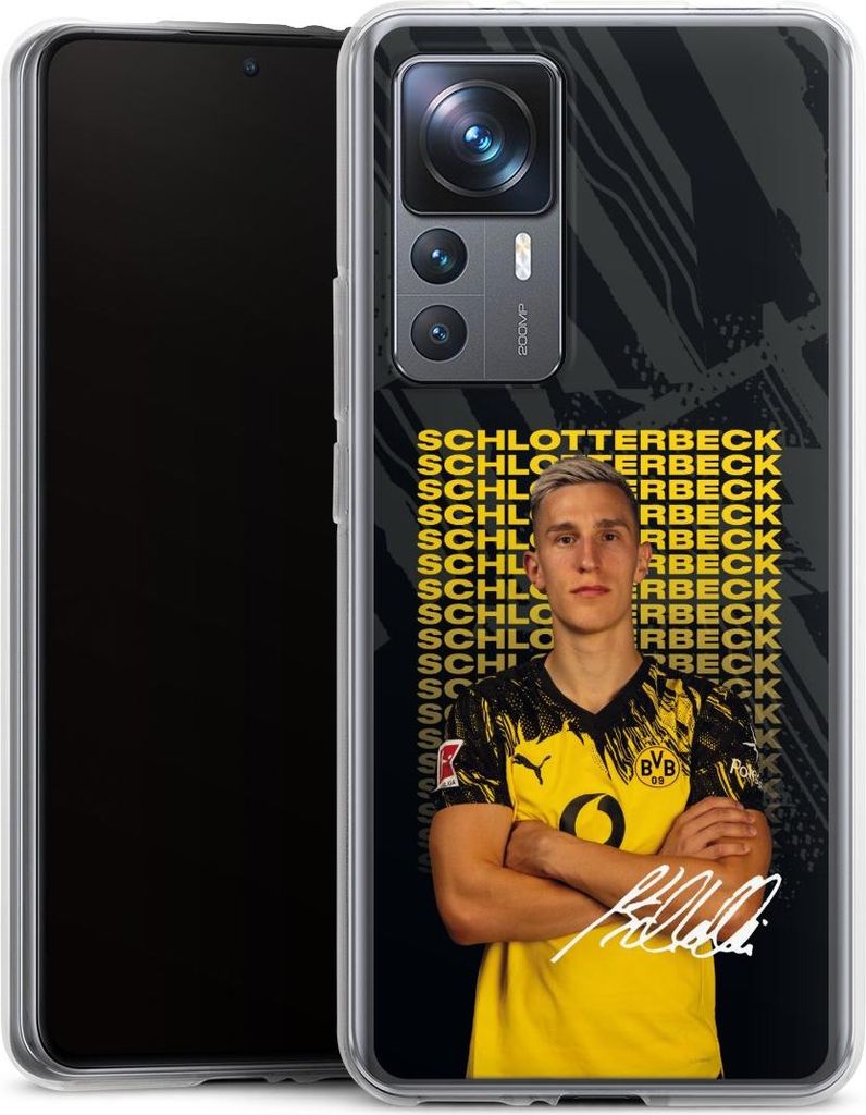 DeinDesign Handyhülle für Xiaomi 12T 5G Silikon Hülle Case Smartphone Schutzhülle BVB Borussia Dortmund Nico Schlotterbeck