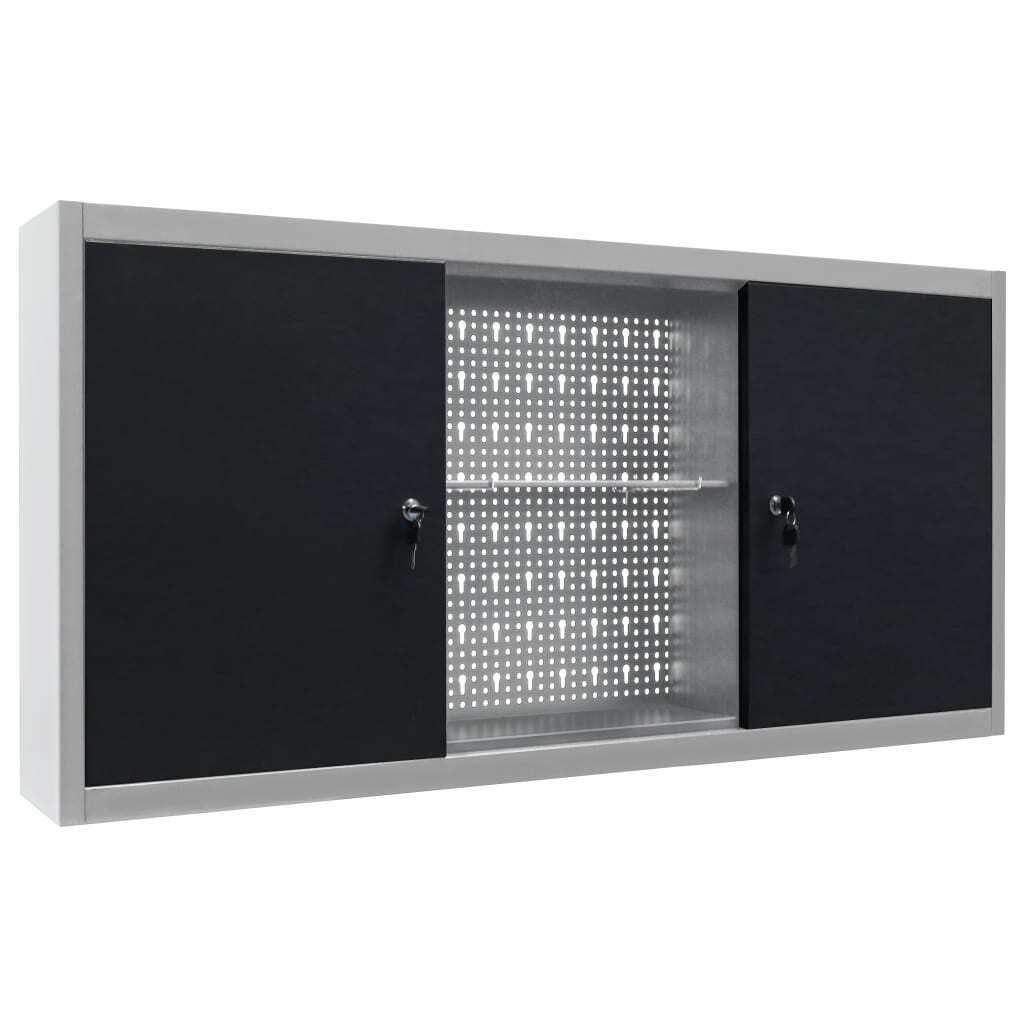 Ścienna Szafka Narzędziowa, Metalowa, Szaro-Czarna Lumarko! Zdjęcie produktu 
