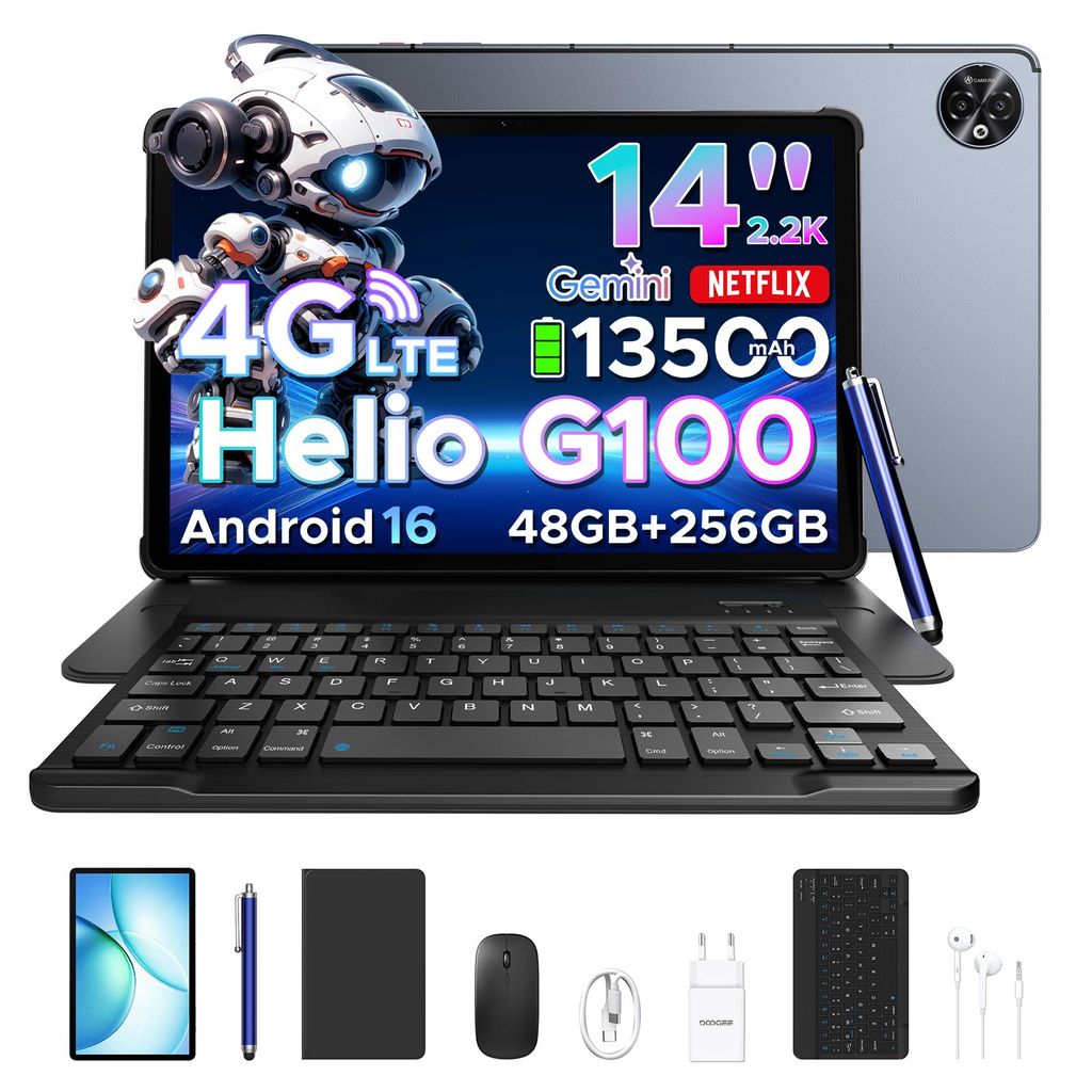 DOOGEE Tab E3 Max VIP Tablet Android 16, 14 Zoll 2,2K, Produktbild 