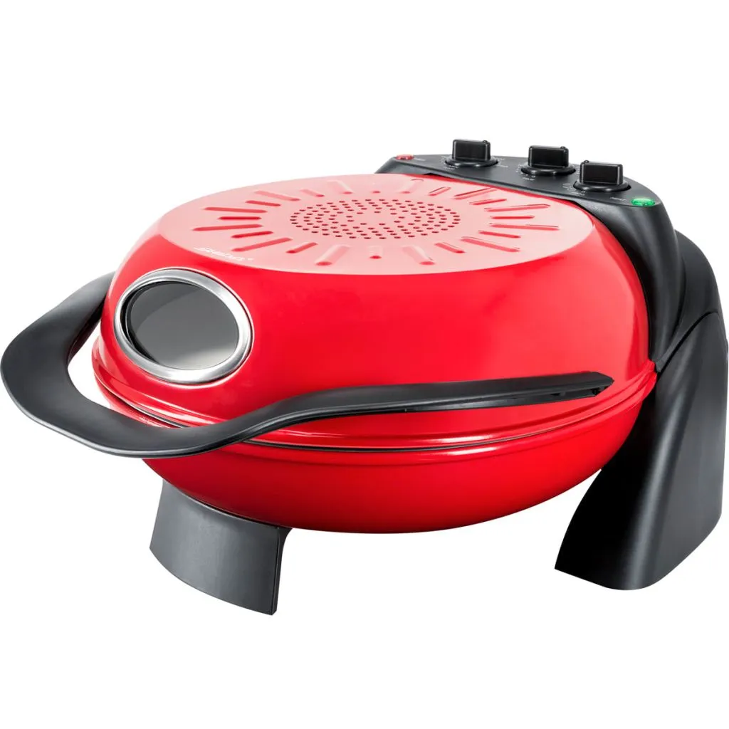 Pizzamaker Steba PB 1 Rouge 1000W : Cuisson Rapide et Pâte Croustillante