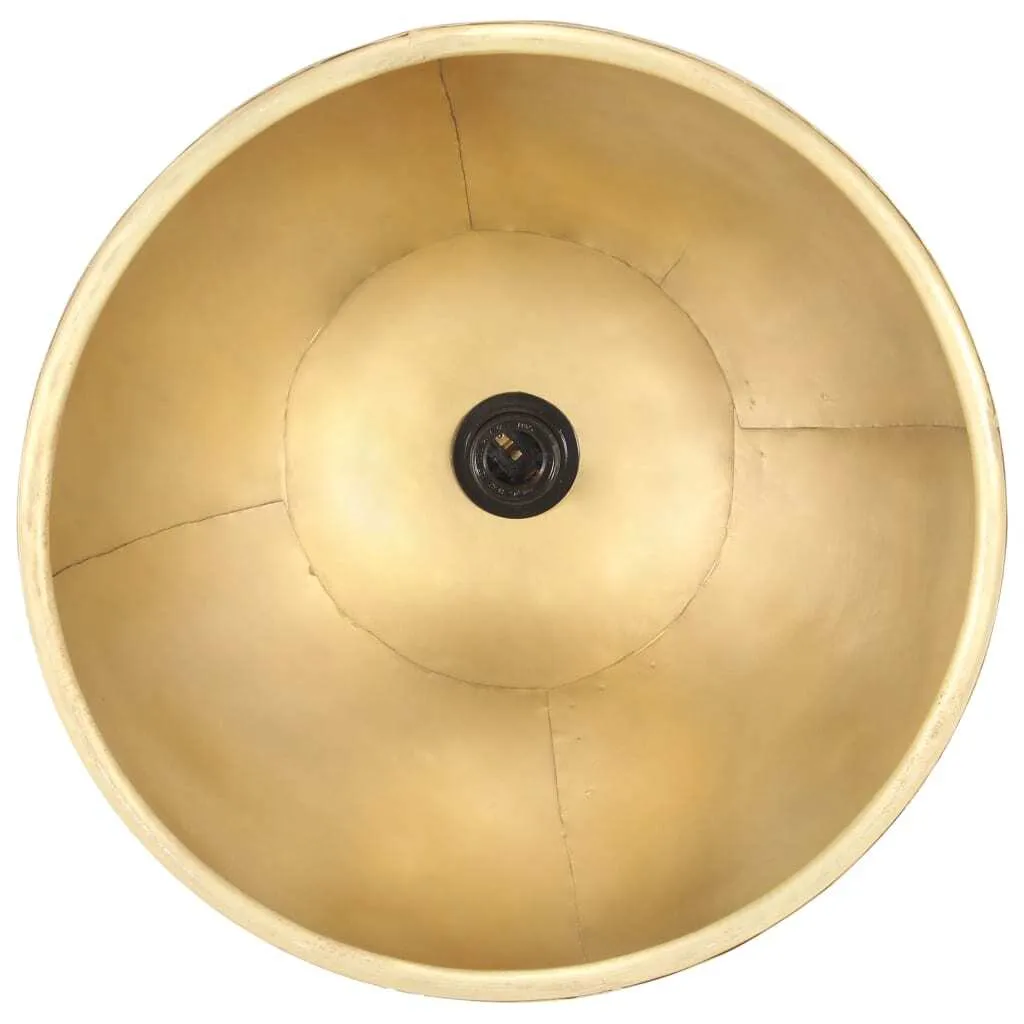 Lampada Sospensione 40 cm Ottone Industriale E27 - Metallo di Qualità - 7