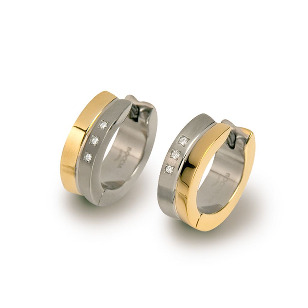 Boccia Titan Creolen mit Brillant 0511-04