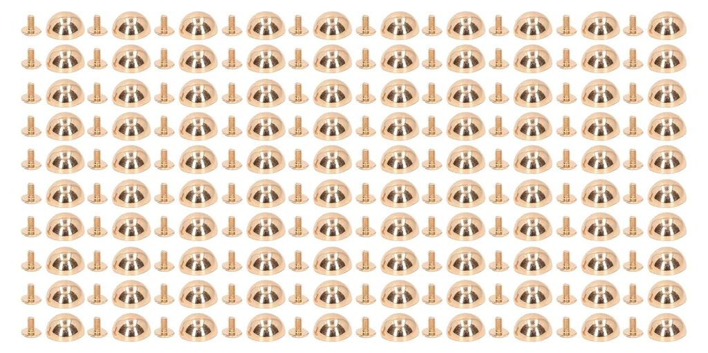 Pilznieten, dekoratives Nietenlegierungsmaterial mit hoher Härte, 12 mm, für Taschen (Gold)