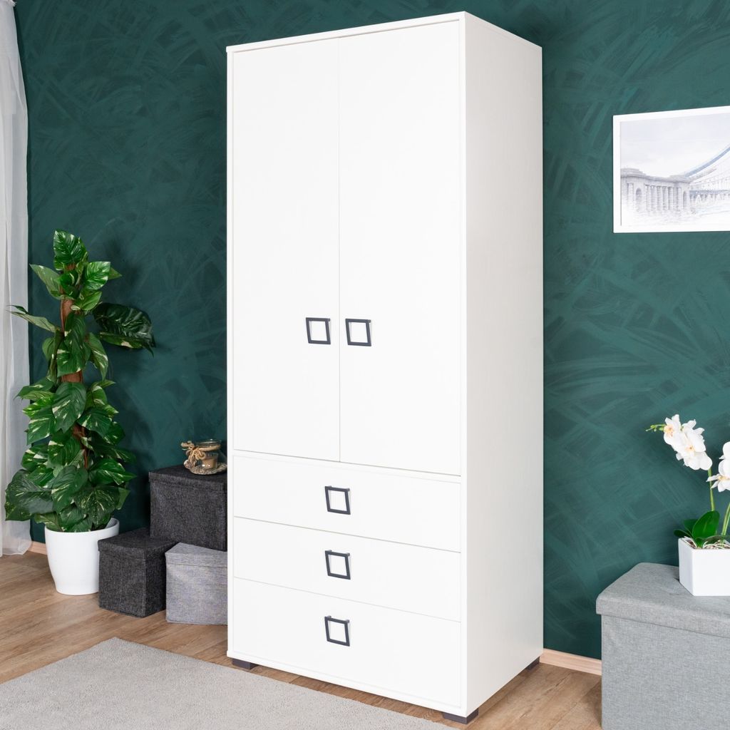 Kinderkleiderschrank Weiß