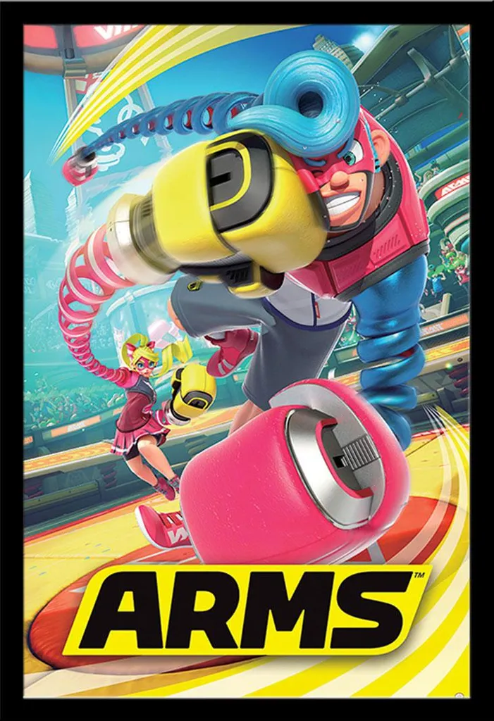 ARMS Nintendo Switch Poster con Cornice Maxi MDF Nera Shinsuke®