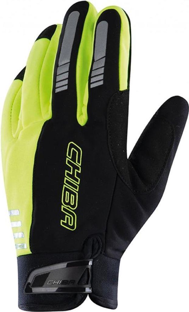 CHIBA Competition Plus - Radhandschuhe neongelb, Größe 8,5, winddicht & atmun...