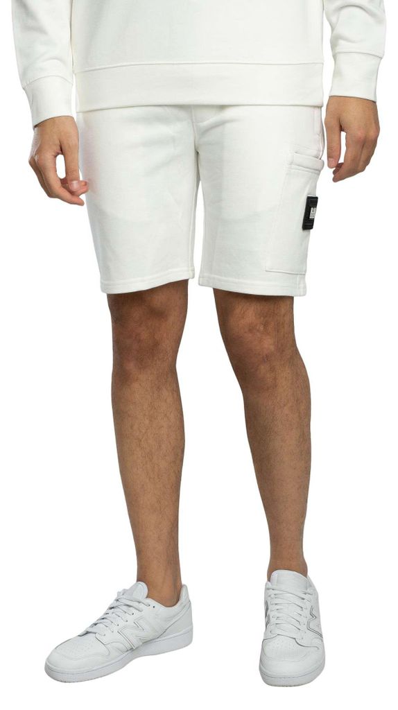 Weekend Offender Hawkins Sweatshirt-Shorts mit Reißverschlusstasche, Weiß S