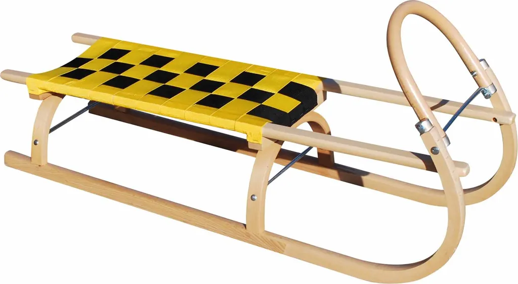 Luge en bois de 110 cm idéale pour les vacances à la montagne