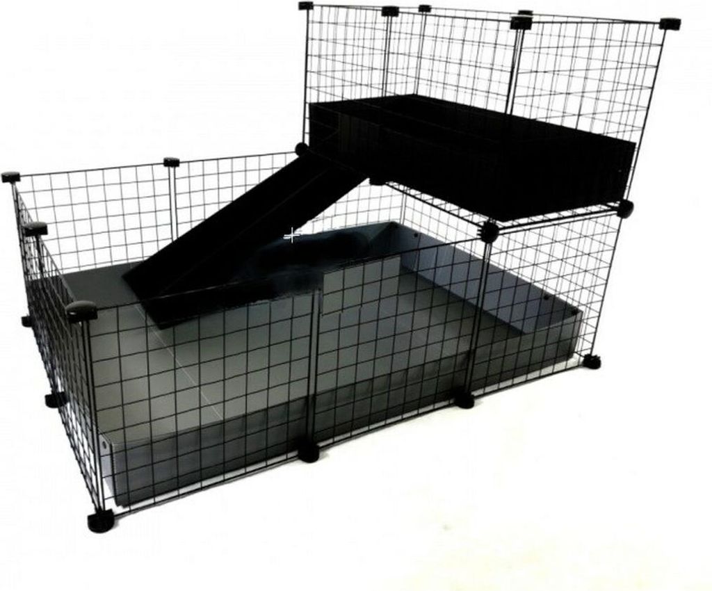 C&C Piętrowa klatka modułowa dla świnki morskiej, królika, jeża - 110x75 cm