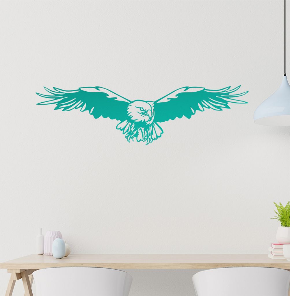 Adler Wandtattoo in 6 Größen - Wandaufkleber Wall Sticker - Dekoration, Küche, Wohnzimmer, Schlafzimmer, Badezimmer