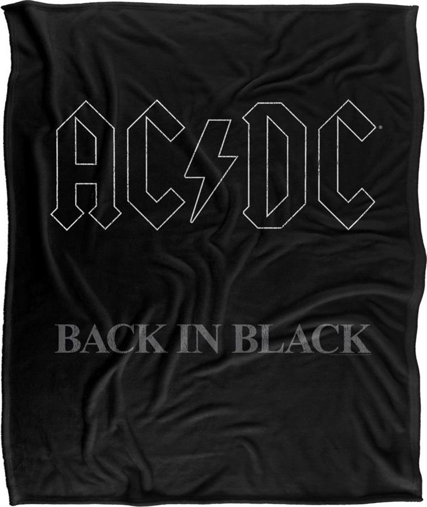 AC/DC - "Back In Black" Couverture, Soyeux, Supersoft Image du produit 