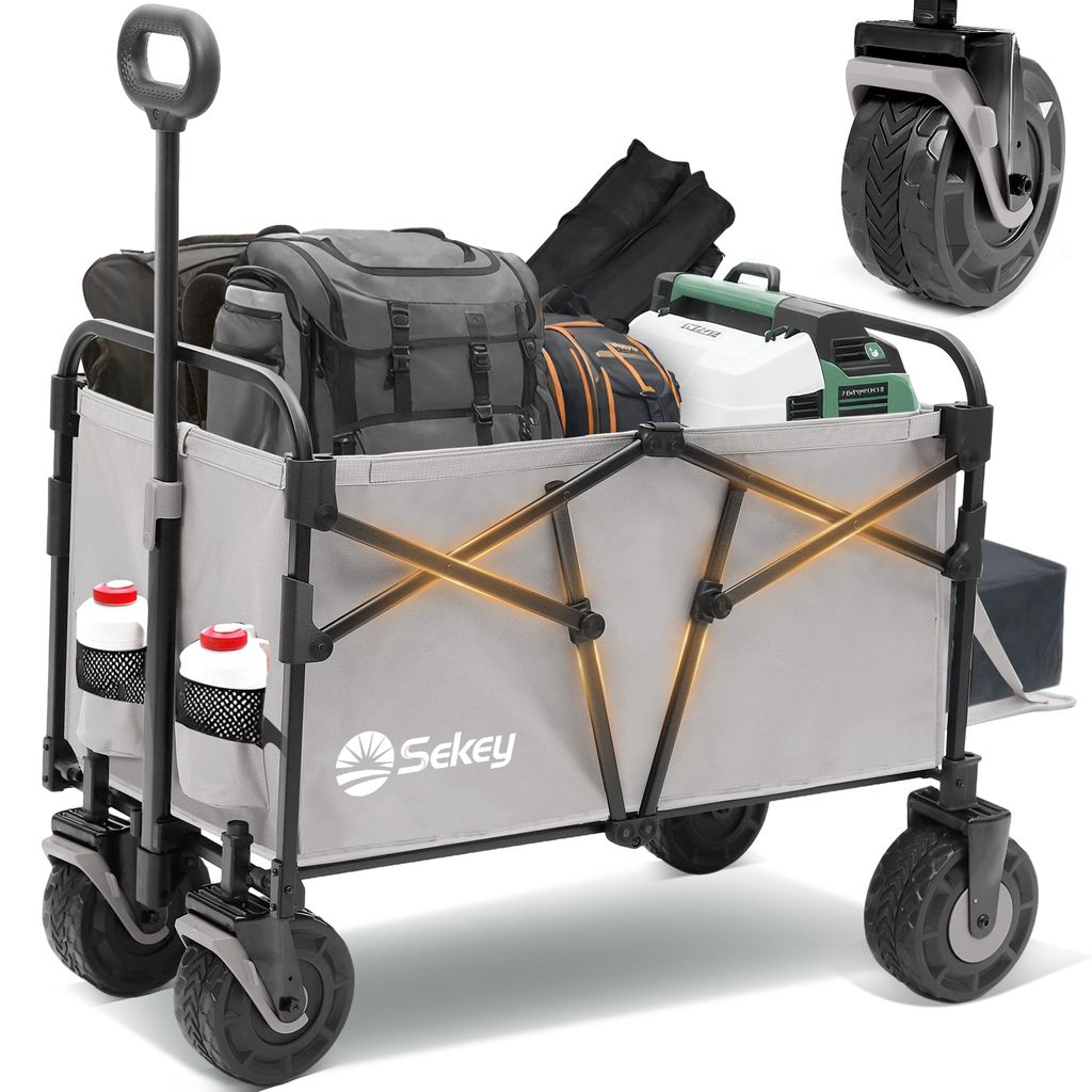Sekey Faltbarer Bollerwagen 200 kg, mit Heckklappe und Produktbild 
