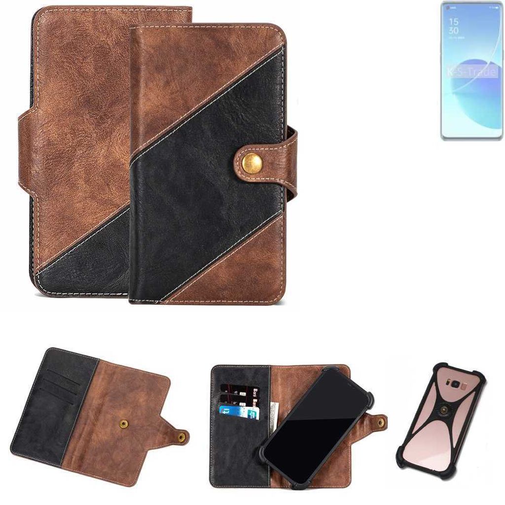 K-S-Trade Handyhülle Schutzhülle Bookstyle Case kompatibel mit Sharp Aquos R8s Klapphülle Cover Hülle Schutztasche 1x
