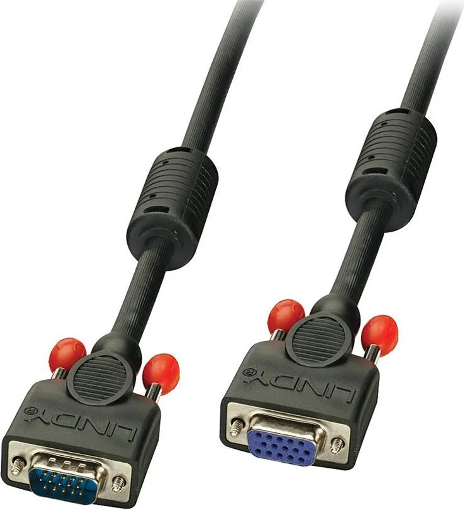 Câble Vidéo VGA 3m HD15 M/F Noir DDC-fähig Lindy 36394 Haute Densité