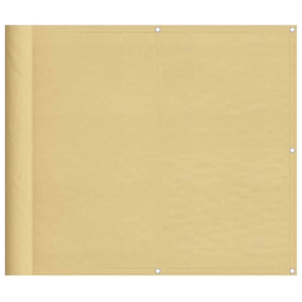 Balkon-Sichtschutz Sandfarben 90x800 cm 100% Polyester-Oxford