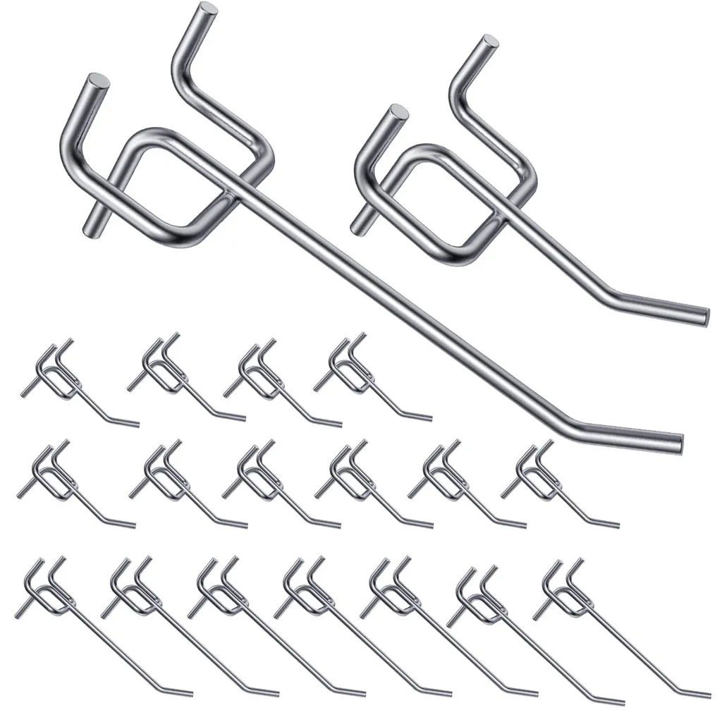 Crochets Panneau Perforé Inox 5 et 10 cm - Espacement Standard 3,2 cm