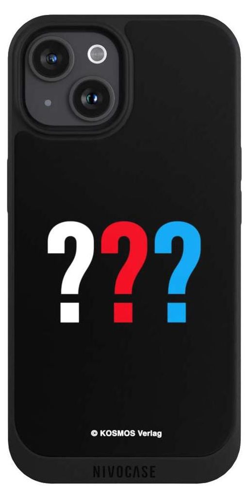 NIVOCASE Handyhülle für Apple iPhone 15 Hülle NIVOpure Case Schwarz Logo Offizielles Lizenzprodukt Die drei ???