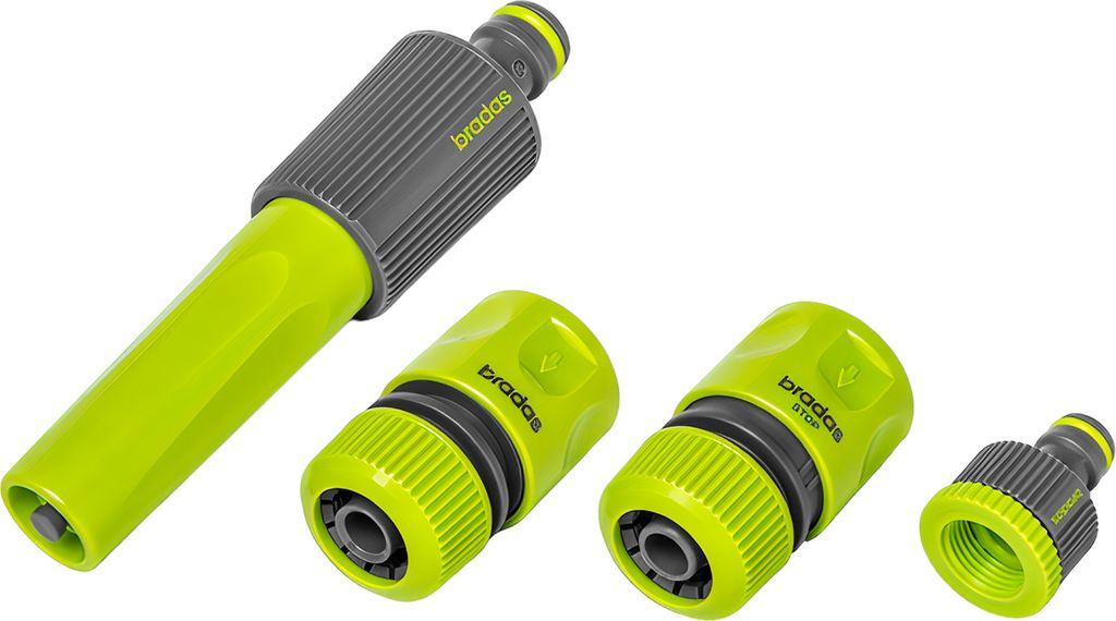 Schlauchkupplung Reparator Schlauchverbinder Hahnanschluß 1/2" 3/4" 1" Bradas 25. Sprühset 1/2"
