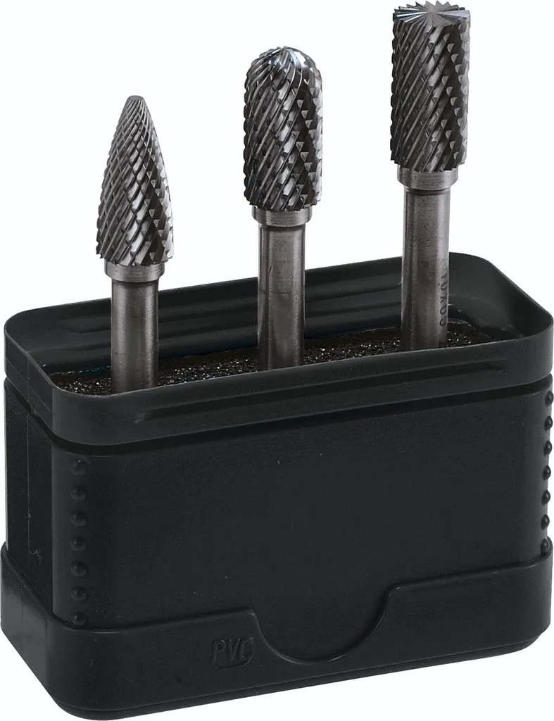 Jeu de 3 Fraises à Ébavurer Alpen en Carbure Monobloc pour Métaux