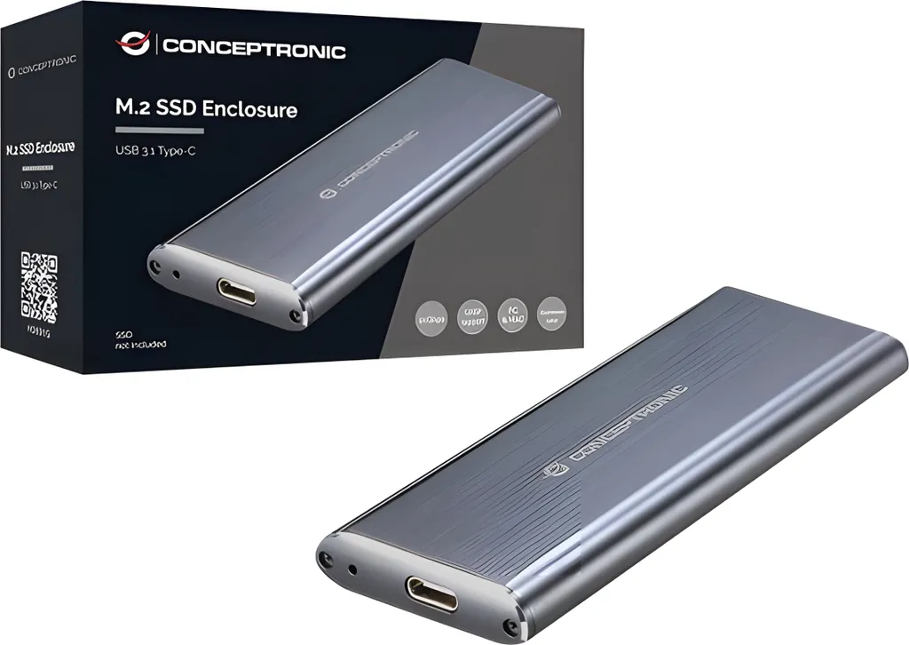 Boîtier M.2 Conceptronic USB 3.1 : Récupérez et Boostez vos Données SSD