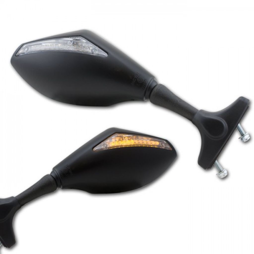 Verkleidungsspiegel + Blinker Universal schwarz