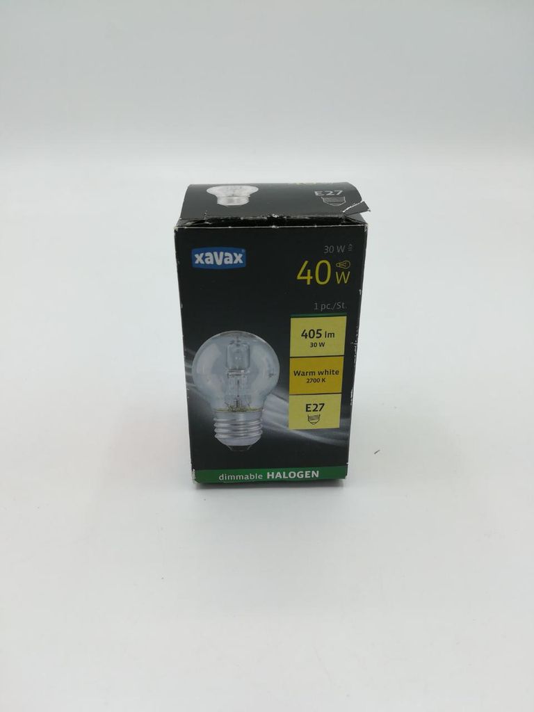 XAVAX Halogen-Tropfenlampe E27 30W Warmweiß, ohne Produktbild 