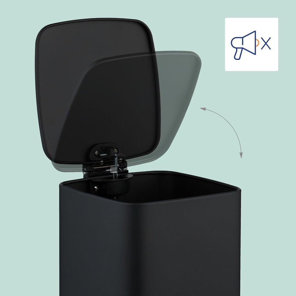 Square Pedal Bin 6L with Soft-Close Lid