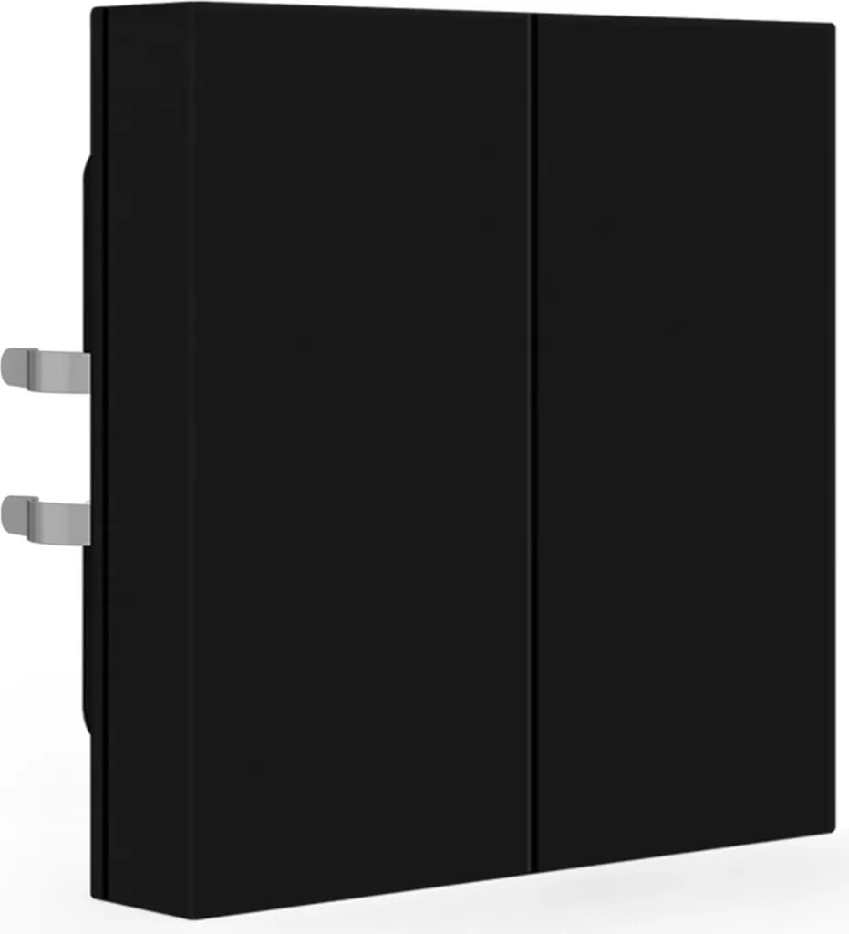 MDT Bouton-poussoir Light 55 Basic double noir mat KNX - BE-TAL5502.G1