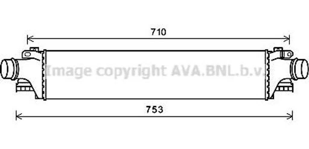 Intercooler Turbo AVA CT4061 Haute Performance pour Aveo OE 95199556