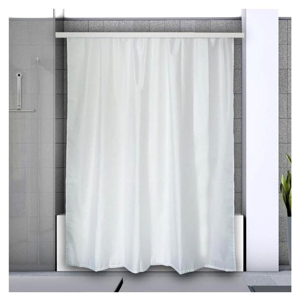 Teleskopstange Surprise | Duschvorhangstange ohne Bohren | Verstellbare Spannstange für sicheren Halt | 90 x 90 cm Weiß
