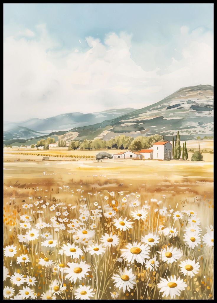 Plakat 64x90cm Ruhiger Ländlicher Tag